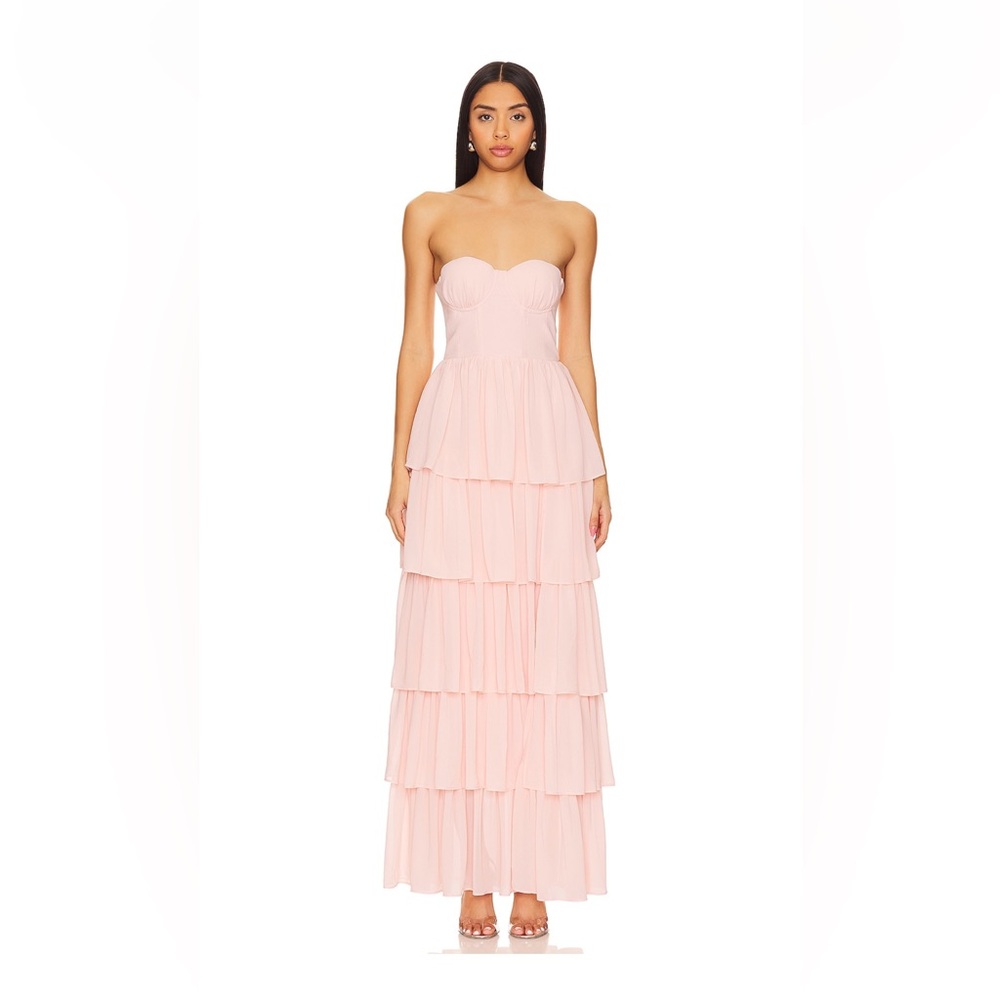 Lovers + Friends Hattie Gown in Baby Pink